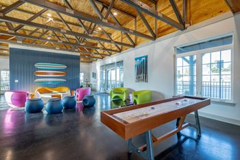 4,200 Sq. Ft. Indoor/outdoor pavilion featuring an outdoor fireplace, bar & games